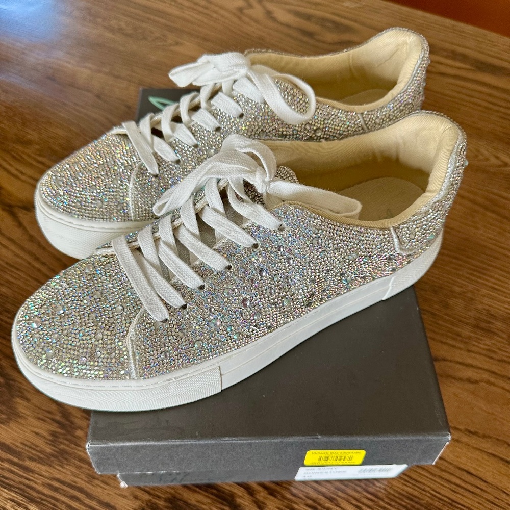 Betsy Johnson Sidny Rhinestone Sneakers size 10